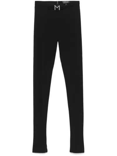 Mugler M-plaque Slim Trousers In Black
