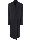 Mugler Long Length Single-breasted Coat In Black