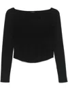 Mugler Backless Cropped Jacket In Black