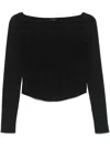 Mugler Backless Cropped Jacket In Black