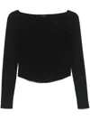 Mugler Madonna Neck Top In Black