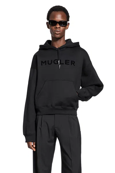 Mugler Sweatshirt In Black Cotton