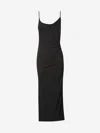 Mugler Asymmetric Neck Maxi Dress - Women's - Elastane/viscose In Black