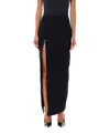 Mugler Long Skirt With Piercing Detail