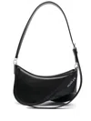 Mugler Medium Spiral Curve 01 Embossed Crossbody Bag In Schwarz