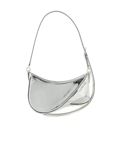 Mugler Medium Spiral Curve 01 Bag In Gray