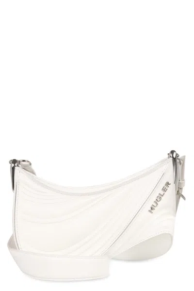Mugler Medium Spiral Curve 01 Crossbody Bag In White