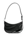 Mugler Medium Spiral Curve 01 Embossed Crossbody Bag In Black