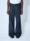Mugler Men Belted Denim Jeans In Blue