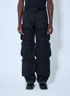 Mugler Multiple Pocket Cargo Pants In Black