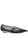 Mugler Ballet Flats In Black Polyamide In Black