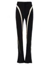 Mugler Mesh Insert Leggings In Black