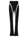 Mugler Mesh Insert Leggings In Black