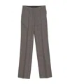 Mugler Houndstooth-pattern Tailored Trousers In Gray