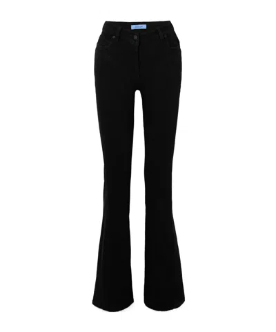 Mugler Mid-rise Flared Jeans In Black