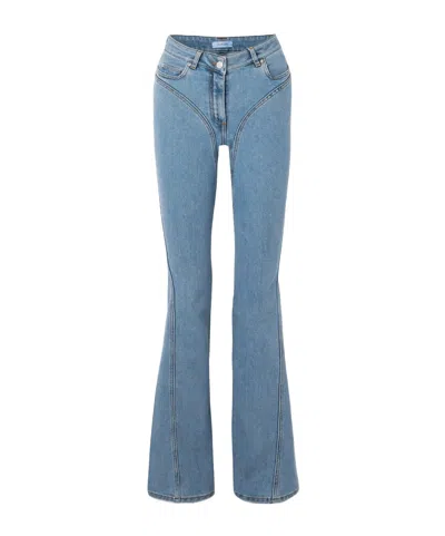 Mugler Mid-rise Flared Jeans In Blue