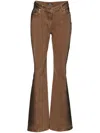 Mugler Mid-rise Flared Jeans In Brown