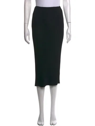 Pre-owned Mugler Midi Length Skirt In Black
