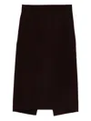 Mugler Midi Skirt In Black