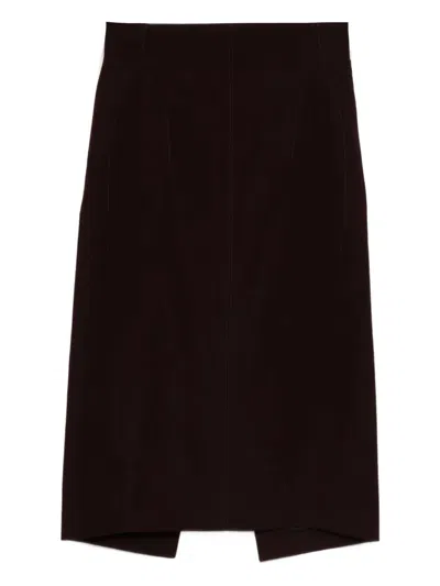 Mugler Midi Skirt In Black