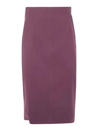 Mugler Midi Skirt In Pink