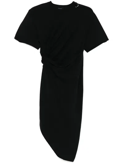Mugler Piercing-detail Midi Dress In Black