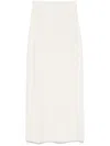 Mugler Boning-detail Midi Skirt In Weiss