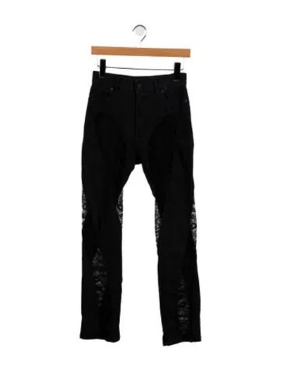 Pre-owned Mugler Mid-rise Skinny Leg Jeans In Black