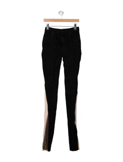 Pre-owned Mugler Mid-rise Skinny Leg Jeans In Black