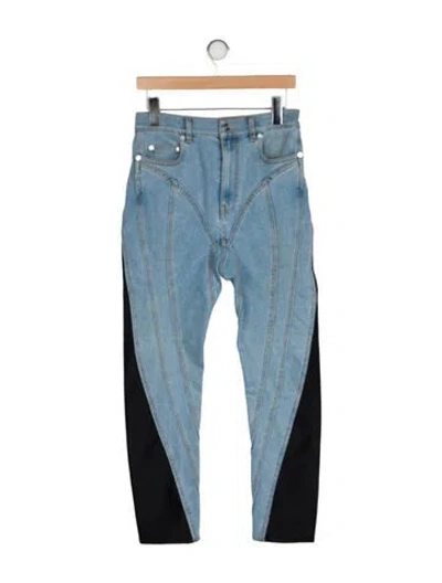 Pre-owned Mugler Mid-rise Skinny Leg Jeans In Blue
