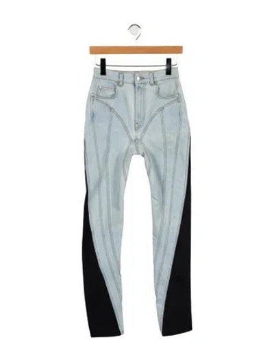 Pre-owned Mugler Mid-rise Skinny Leg Jeans In Multi