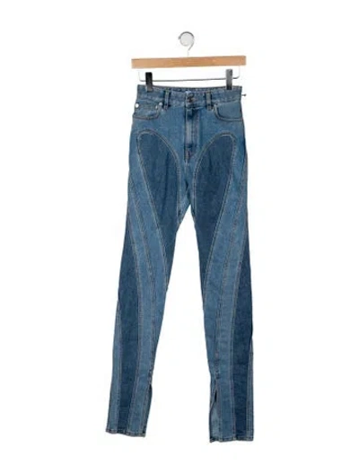 Pre-owned Mugler Mid-rise Skinny Leg Jeans W/ Tags In Blue