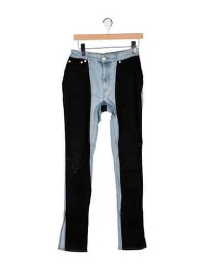 Pre-owned Mugler Mid-rise Straight Leg Jeans In Black