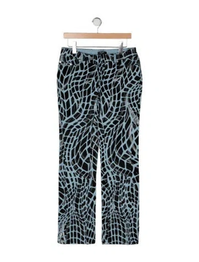 Pre-owned Mugler Mid-rise Wide Leg Jeans W/ Tags In Blue