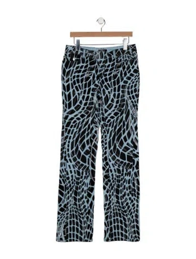 Pre-owned Mugler Mid-rise Wide Leg Jeans W/ Tags In Blue