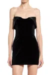 Mugler Strapless Mini Dress In Black