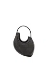 Mugler Mini Denim Spiral Curve 02 Bag In Grey