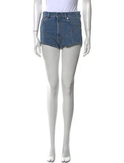 Pre-owned Mugler Mini Shorts In Blue