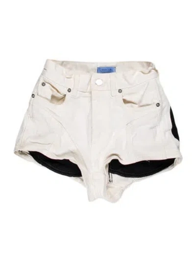Pre-owned Mugler Mini Shorts In White