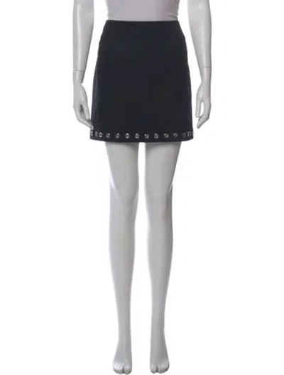 Pre-owned Mugler Mini Skirt In Black