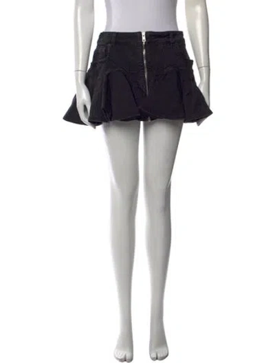 Pre-owned Mugler Mini Skirt In Black