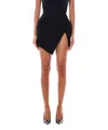 Mugler Panel Construction Mini Skirt In Black