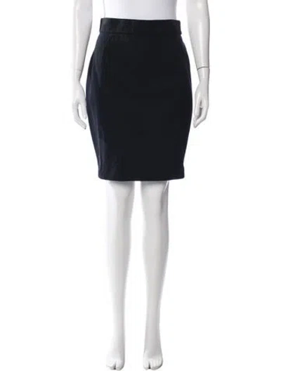 Pre-owned Mugler Mini Skirt In Black/blue