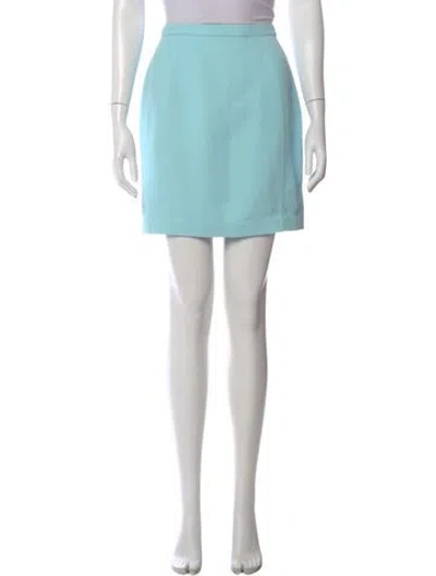 Pre-owned Mugler Mini Skirt In Blue