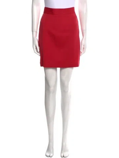 Pre-owned Mugler Mini Skirt In Red