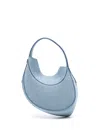 Mugler Mini Spiral Curve 02 Shoulder Bag In Blue