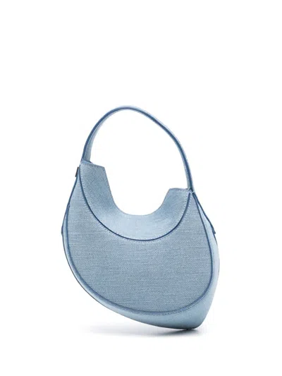 Mugler Mini Spiral Curve 02 Shoulder Bag In Blue