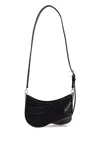 Mugler Mini Spiral Curve Shoulder Handbag In Black
