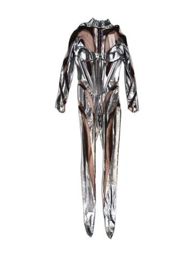 Pre-owned Mugler Mock Neck Jumpsuit In Multi
