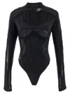 Mugler Layered Bodysuit Fitted Silhouette